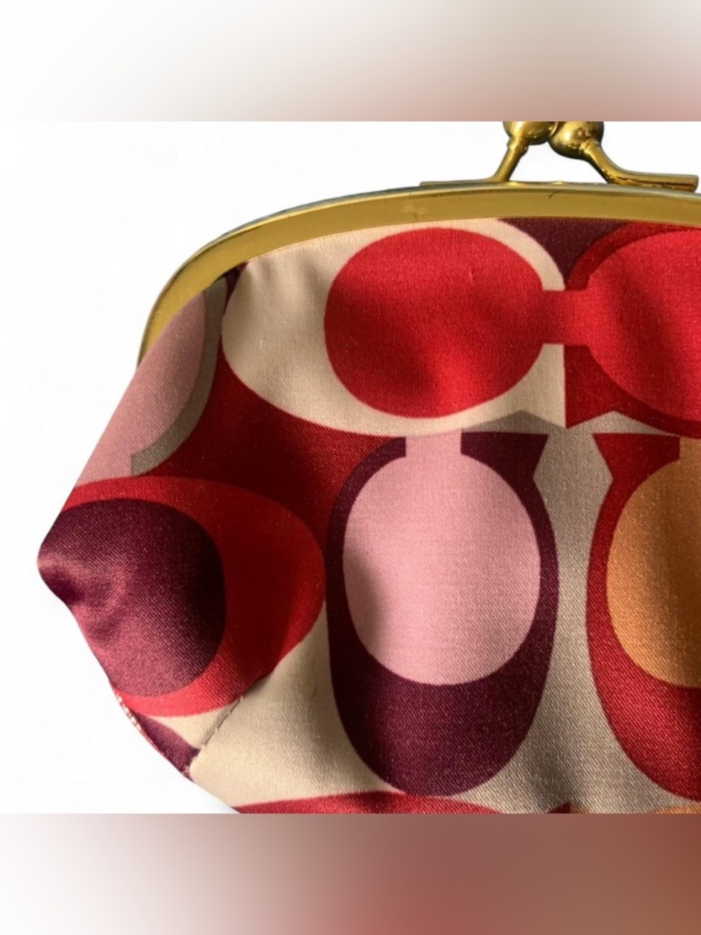 Vintage Coach Ashley Scarf Print Kisslock Coin Purse - Excellent Condition - Picture 9 of 15